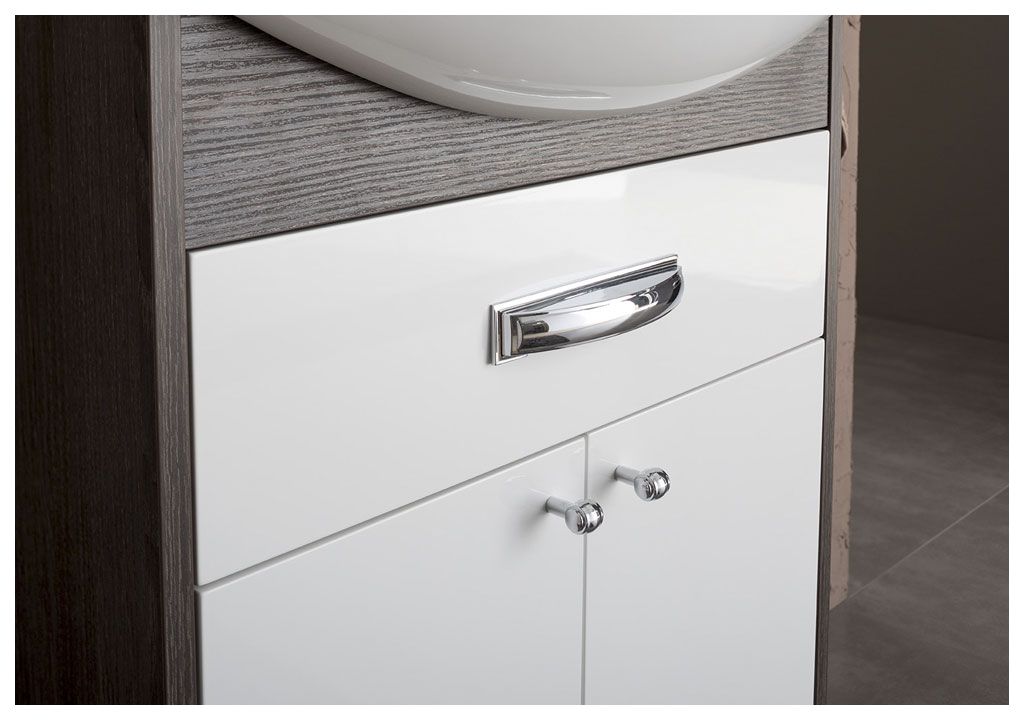 Тумба с раковиной Aquanet Грейс 60 дуб кантербери/белый (1 ящик, 2 дверцы) 0019837400182641 - Вид №7