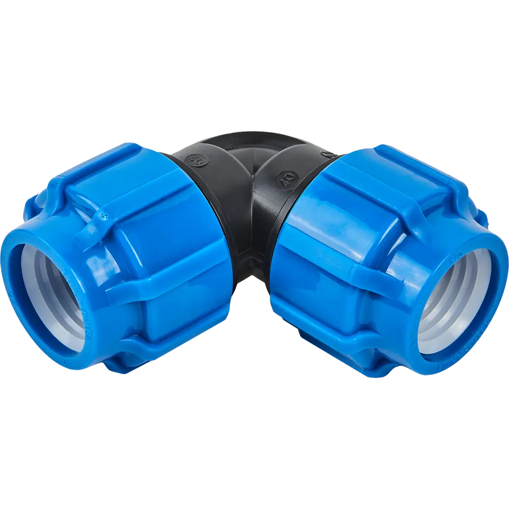 Обжимной отвод Политэк 90° для полиэтиленовых труб 40 мм 82382580 STLM-0026021