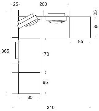Twils Lounge Модульный угловой диван из ткани Open sun-id-1379626 - Вид №5