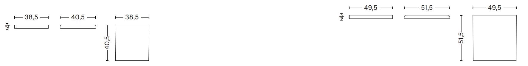 Олефиновая квадратная однотонная подушка для стульев Hay Balcony ARCH-00090482 - Вид №22