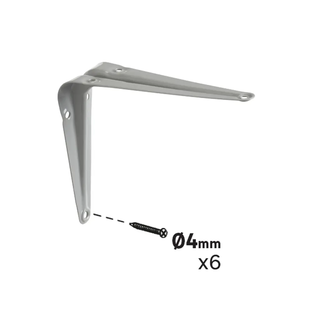 Утилитарный кронштейн Normo 10x12.5 см нагрузка до 10 кг цвет серый Santreyd STLM-2101451 - Вид №4