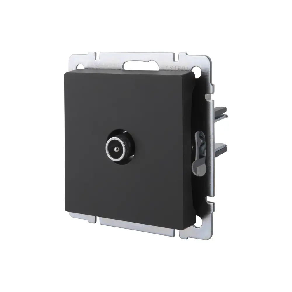 Розетка телевизионная проходная Werkel цвет черный матовый Встраиваемые механизмы STLM-2145958 - Вид №1