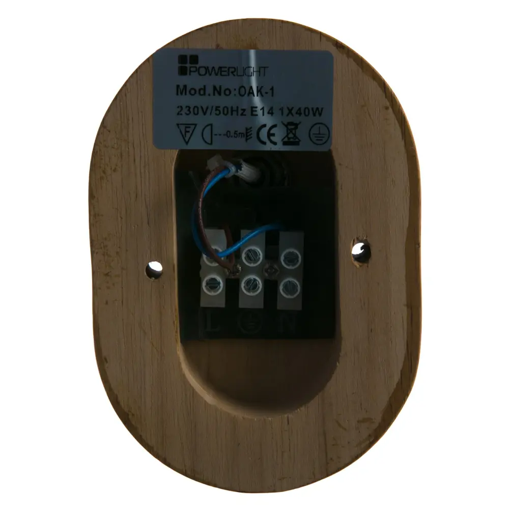 Спот Oak 1xE14х40 Вт, цвет дерево/бронза Santreyd STLM-2082328 - Вид №1