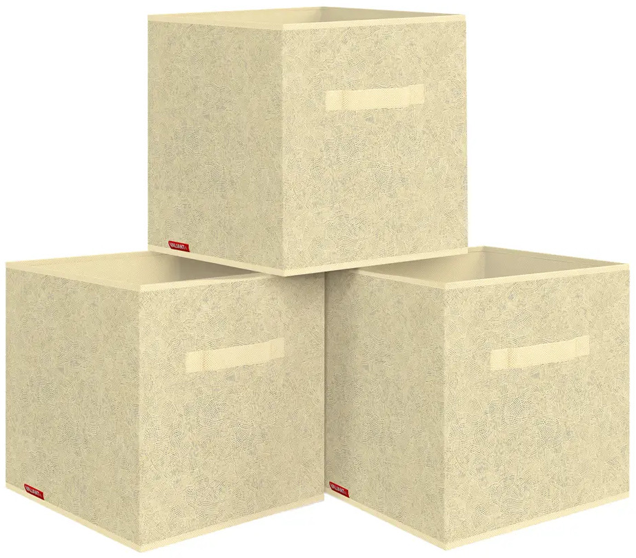 91539420 Набор коробов 3 шт Valiant MS-Box-3L 28x28x28 см нетканый цвет желтый STLM-1099748