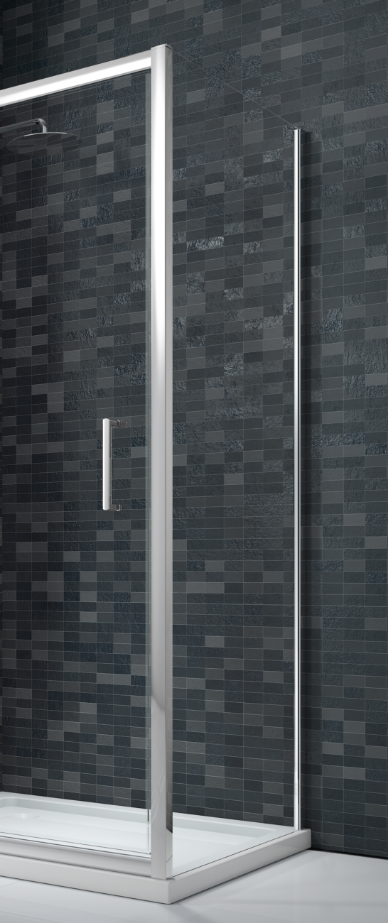 Торцевая панель для монтажа с дверью DWH07BO Merlyn Ionic Хромированный  - Вид №2