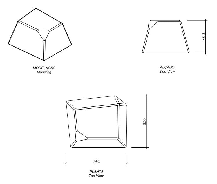 Бетонное наружное сиденье amop Cru ARCH-00096356 - Вид №2