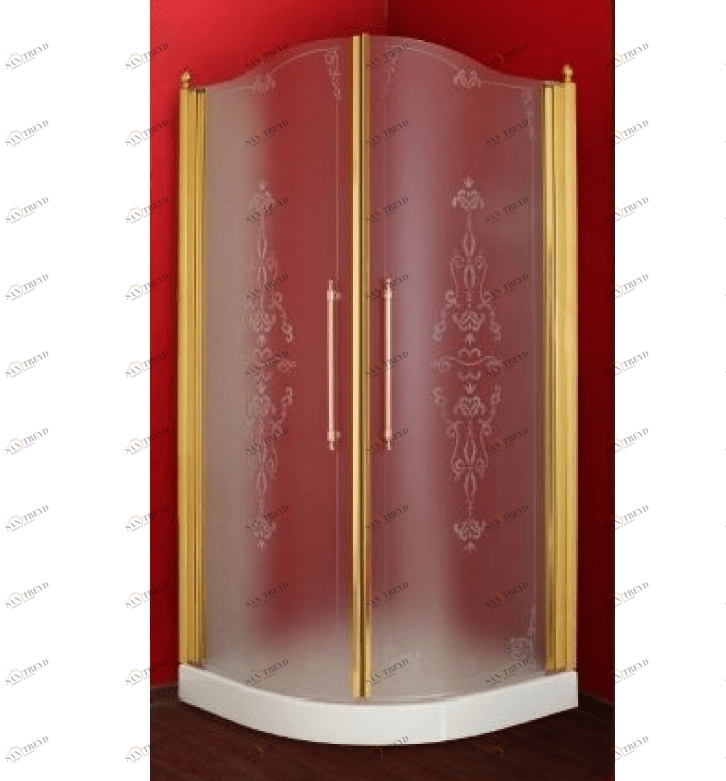 Душевой уголок MIGLIORE Diadema, 90 х 90 х 185 см, стекло прозрачное узорчатое ML.DDM-22.790.TR.BR