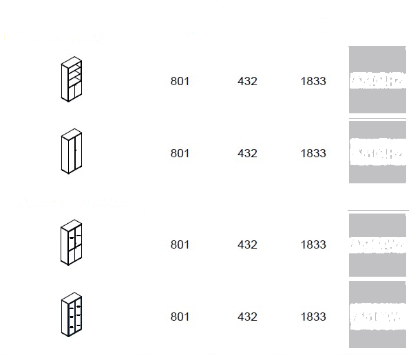 MDD Модульный офисный книжный шкаф из меламина Impuls sun-id-1404197 - Вид №4