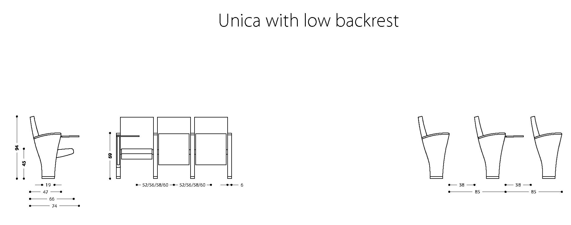 Кресло для аудитории из ткани с откидным верхом LAMM UNICA ARCH-00080779 - Вид №12