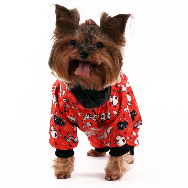 ПР0051112 Комбинезон для собак Спектр дев. (красн.) р-р М 24 см YORIKI  - Вид №1