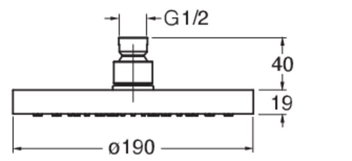Круглая душевая головка с системой защиты от накипи CRISTINA Rubinetterie насадки для душа и рычаги - Shower &amp ARCH-00122221 - Вид №2