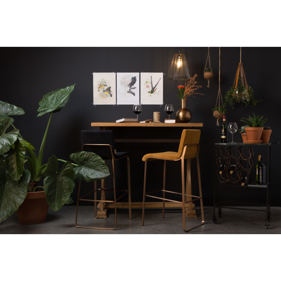 Стул барный Flor черный Dutchbone 1500242 - Вид №1