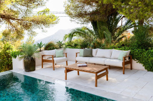 Прямоугольный садовый стол из тикового дерева