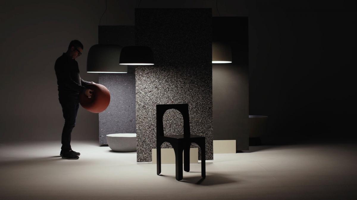 086469 Люстра 42.28 серая (DALI) Marset Djembe 