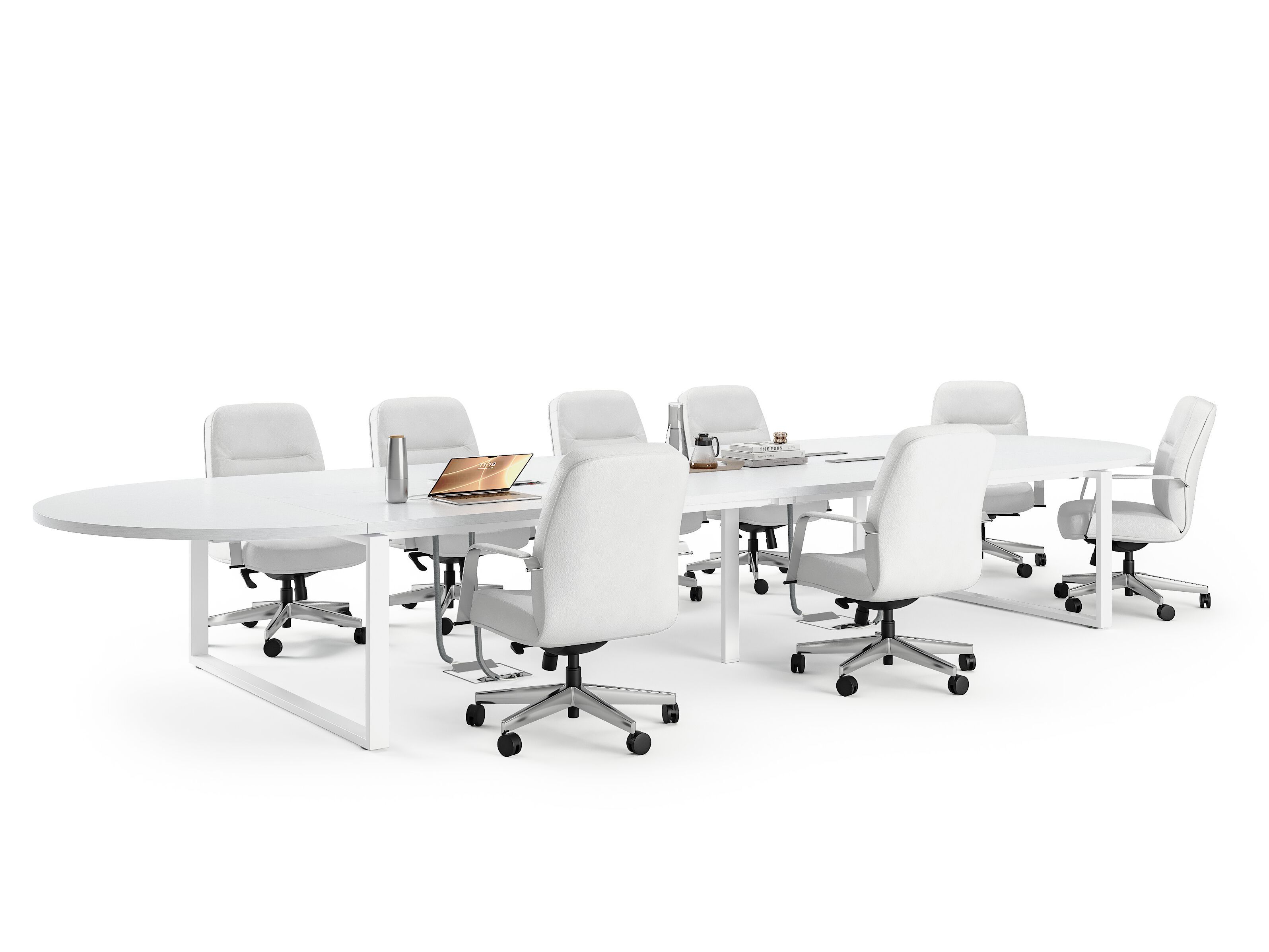 Деревянный овальный стол для совещаний с системой люверсов Giessegi OfficeTime ARCH-00123308