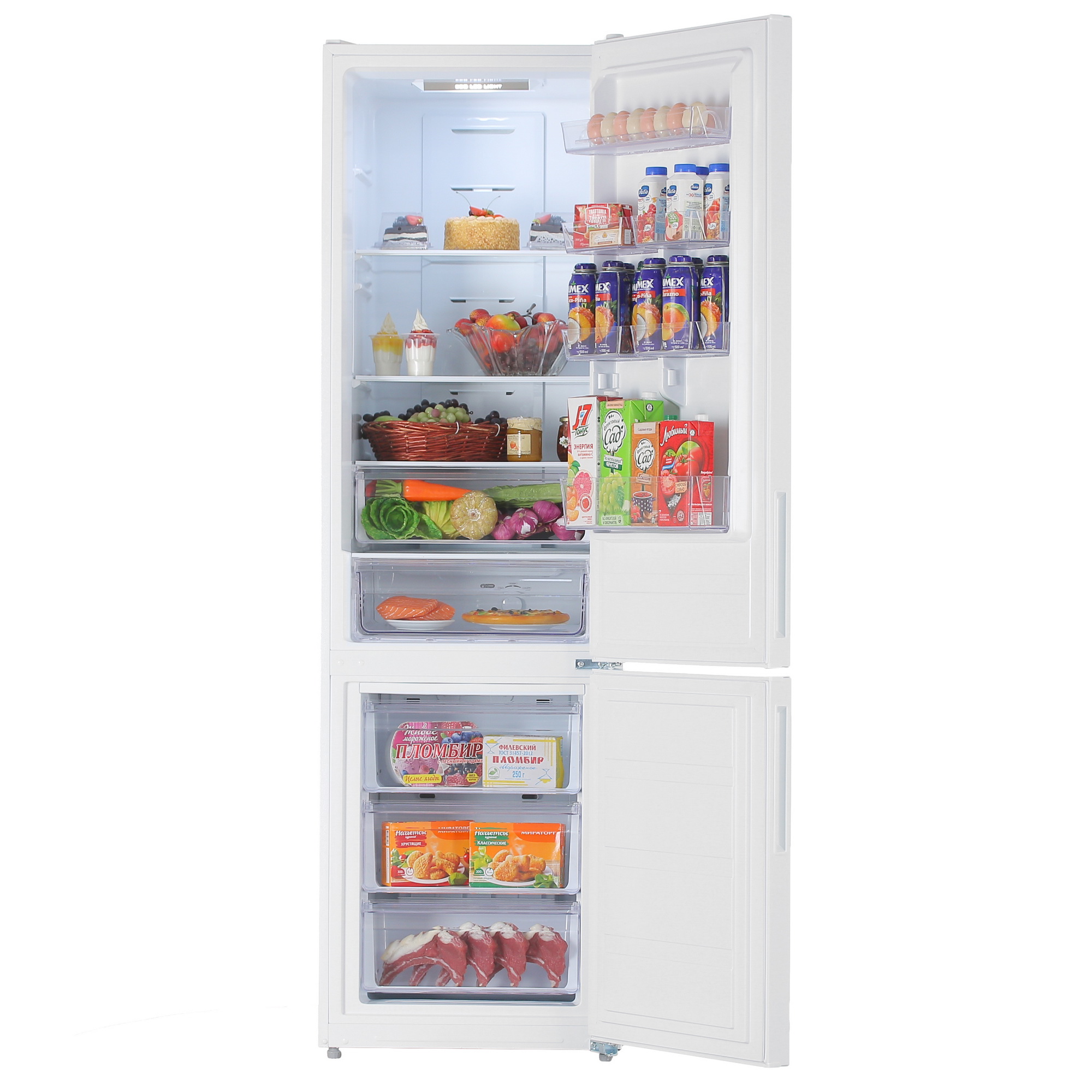 4844730 Холодильник с морозильником   DEXP B530BMA белый STDN-0105485 - Вид №5