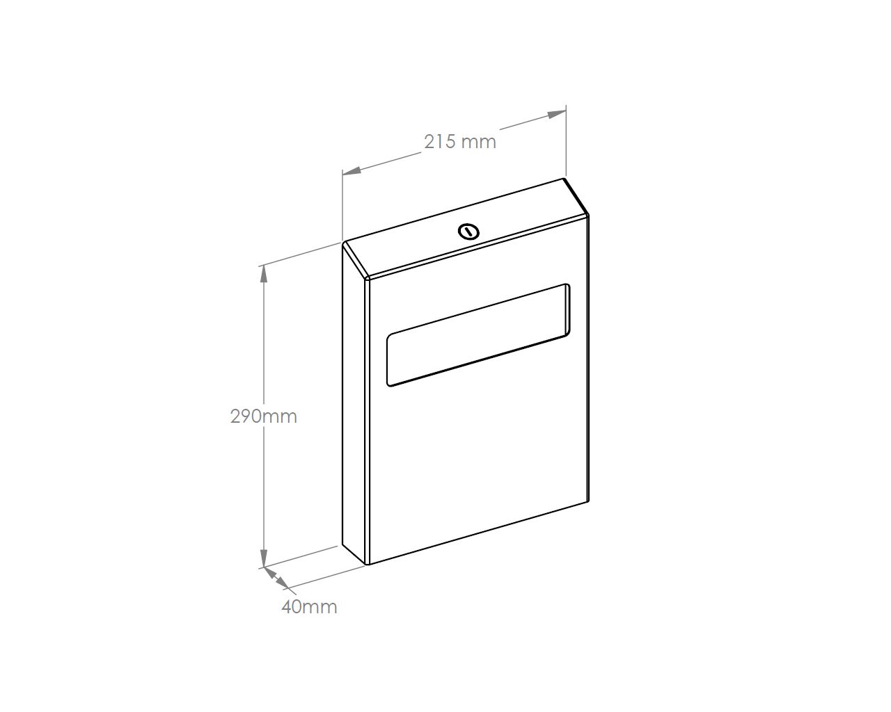 GSP001 Контейнер для насадок на унитаз STELLA, сменный - 100 шт. ПОЛИРОВАННАЯ СТАЛЬ Merida  - Вид №1
