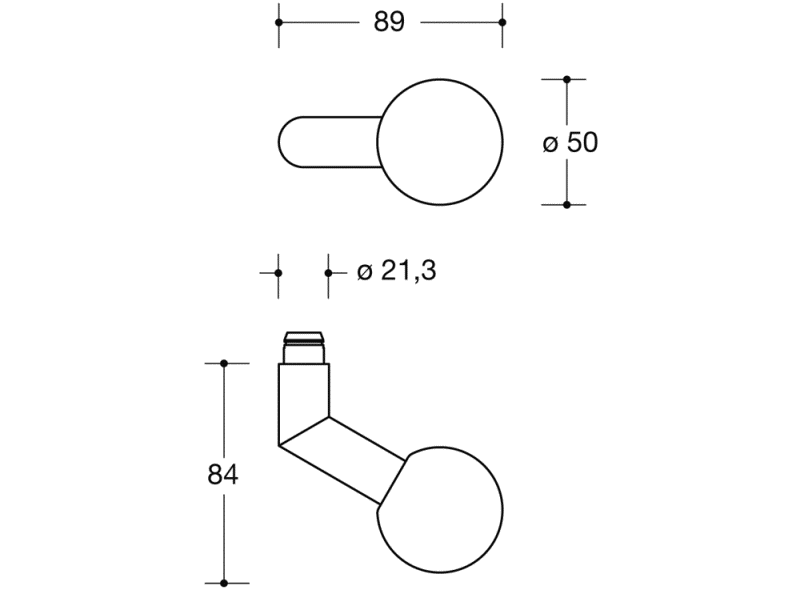 108XAHLT Толкатель кнопки, часть с отверстием (h-technik) HEWI System 111 | Edelstahl  - Вид №1