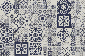 540 050 13 Печатный пробковый пол с разным дизайном Retile Blue GRANORTE Vita Decor