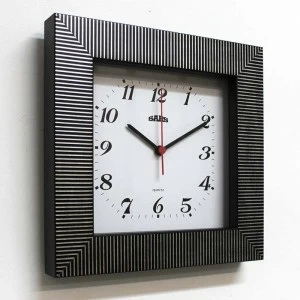 Часы настенные черные квадратные Sars SARS ДИЗАЙНЕРСКИЕ 00-3967101 Черный