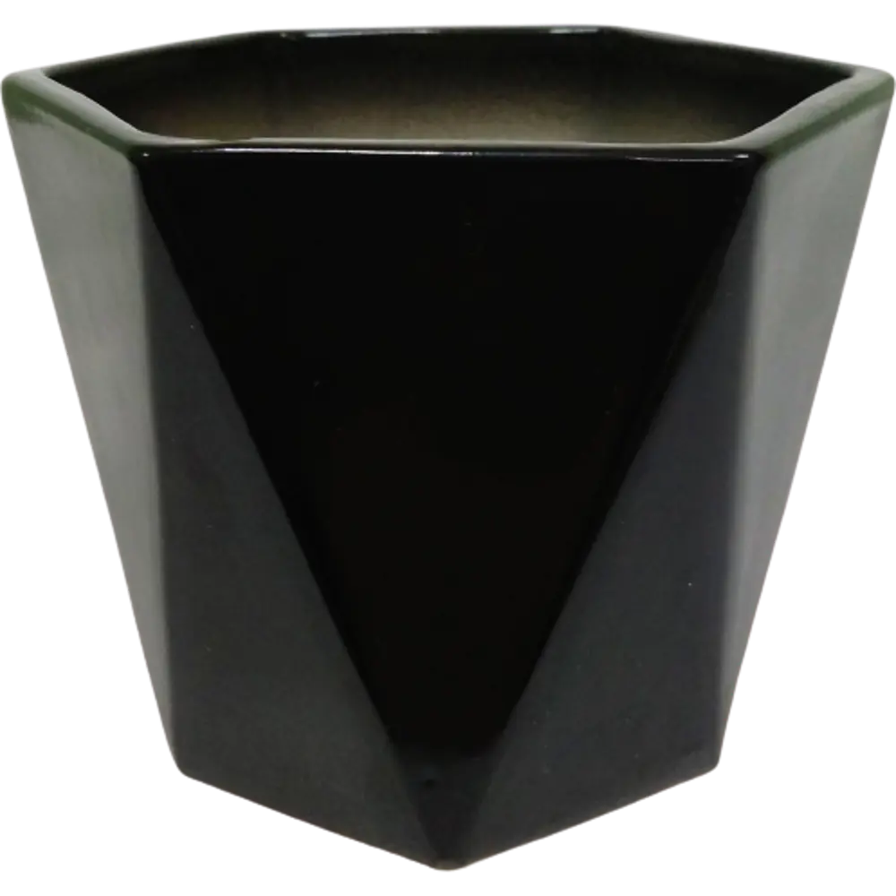 Кактусник 9x10x9 см v0.49 л керамика чёрный Santreyd STLM-2199368