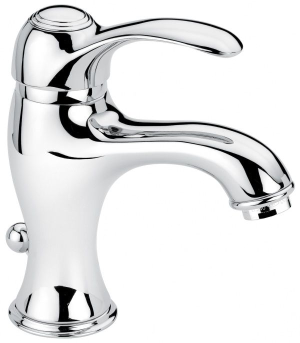 22003NO Смеситель Harmony с донным клапаном для раковины, цвет черный-золото EMMEVI