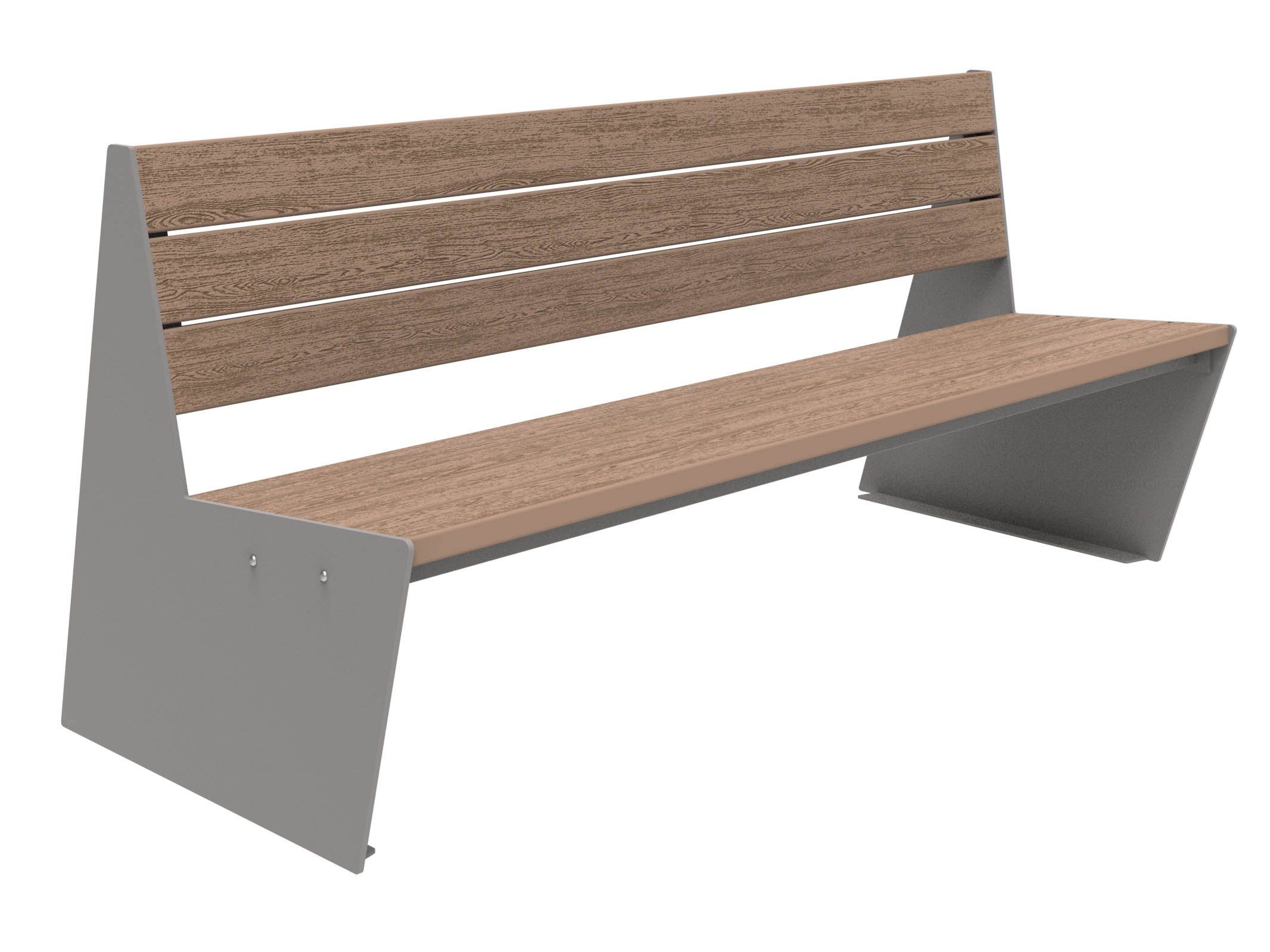 Скамья WPC со спинкой Lazzari Sharp ARCH-00095832 - Вид №12