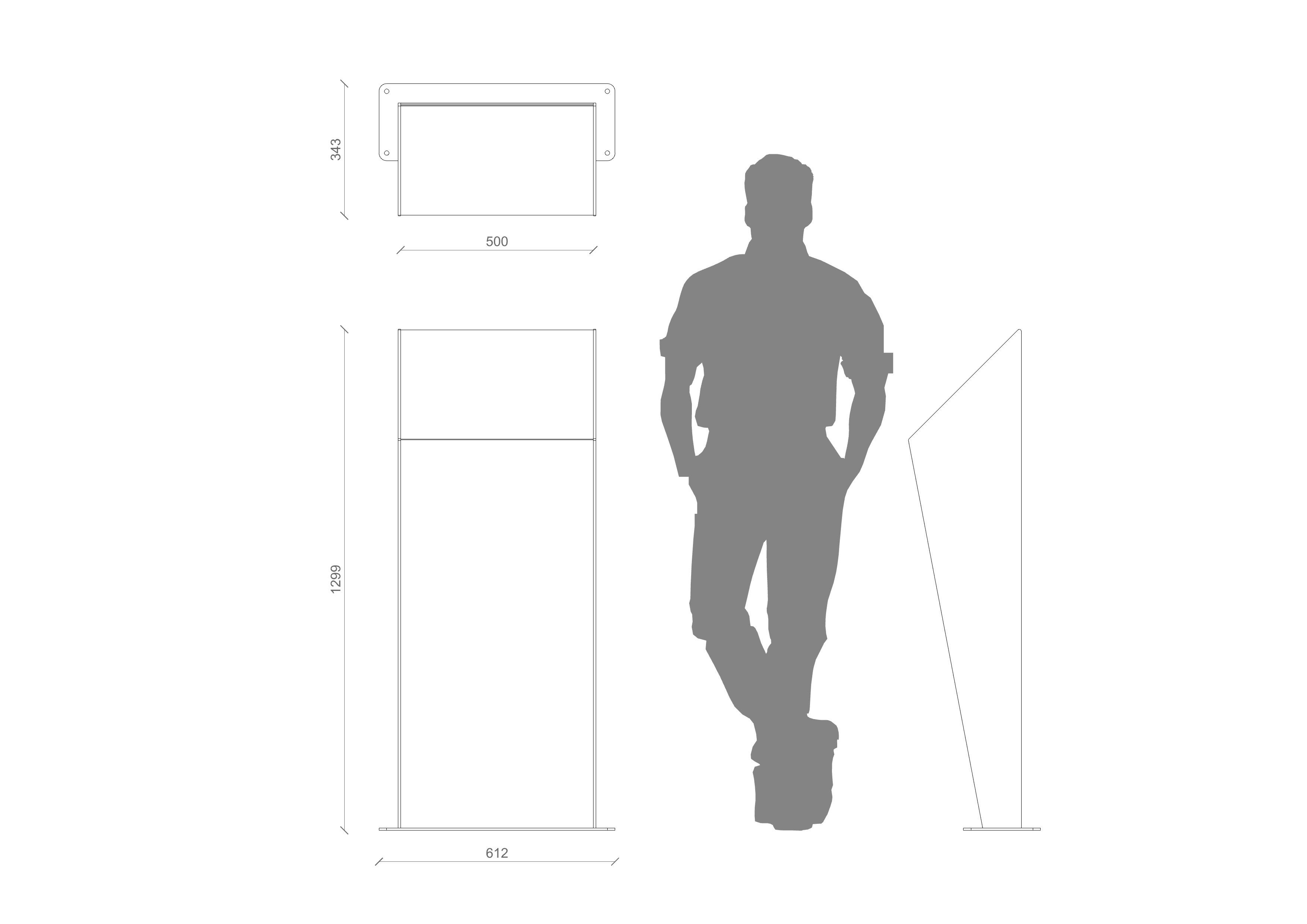 Оцинкованная сталь общественное пространство пюпитр Lazzari Sharp ARCH-00079201 - Вид №2