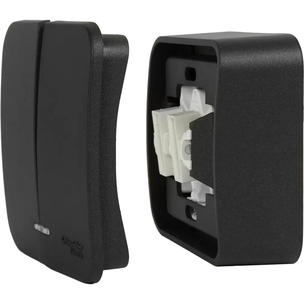 Выключатель накладной Schneider Electric Blanca 2 клавиши цвет антрацит SYSTEME ELECTRIC STLM-2172650 - Вид №4