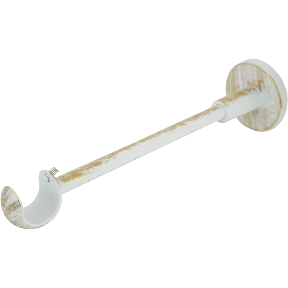 Держатель открытый однорядный Orbis, металл, цвет античный белый, 2 см STLM-2090811