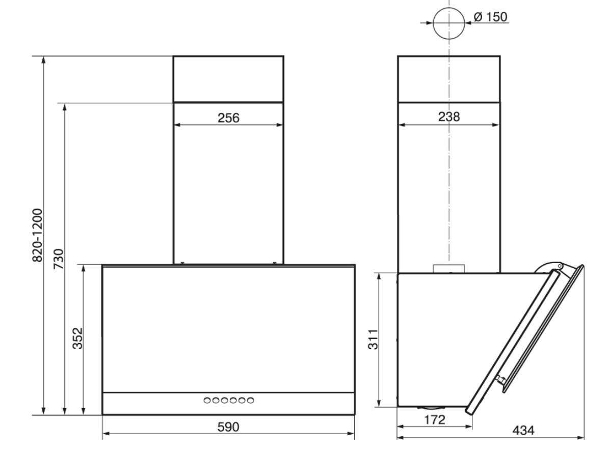 9978238 Вытяжка наклонная ELIKOR Рубин 60П-1000-Е4Д белый/белый STDN-0026796 - Вид №11