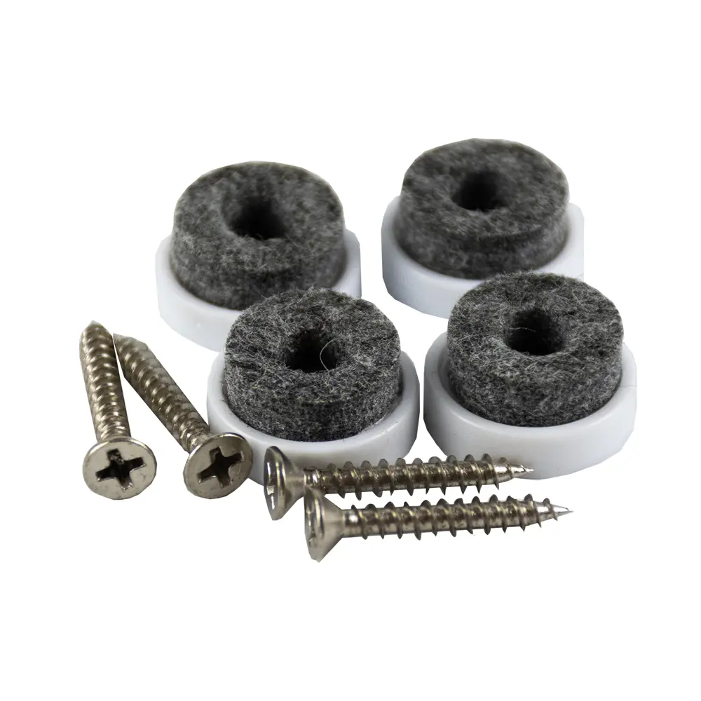 Накладка на мебельные ножки KONSENSA 20 мм круглые шерсть цвет серый 4 шт STLM-2021552