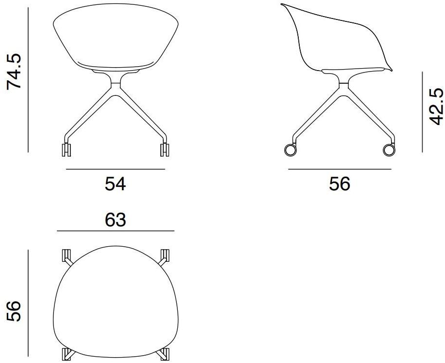 arper Кресло на козлах из полипропилена на колесиках Duna 02 sun-id-1454851 - Вид №2