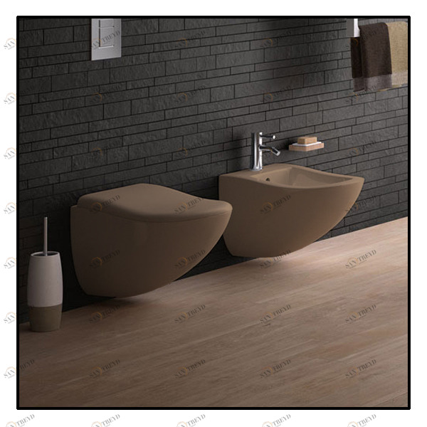 FLVSAV Подвесной унитаз настенный Бежевый Ceramica Cielo FLUID Италия