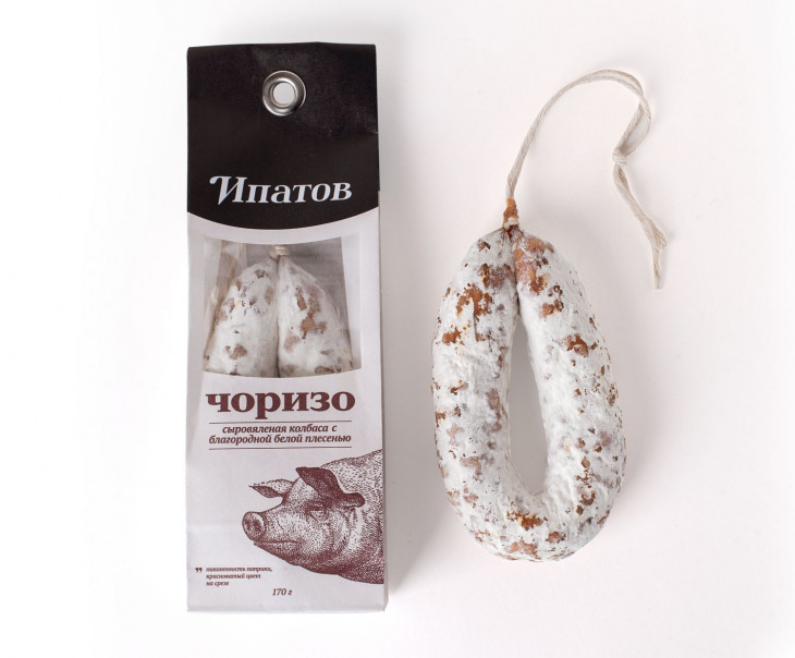 8020 Колбаса Чоризо сыровяленая полусухая с благородной белой плесенью Вкусляндия  - Вид №3