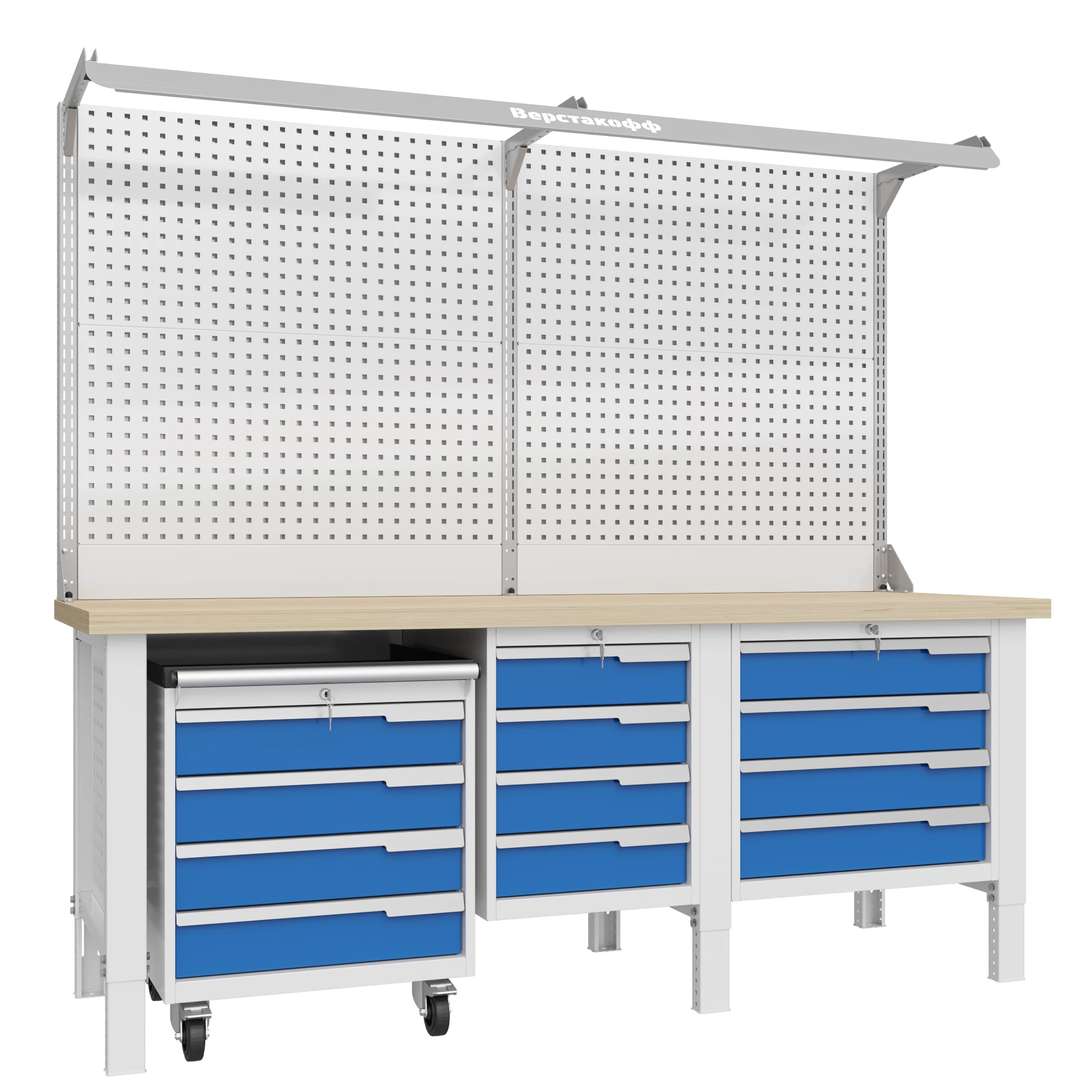 Верстак слесарный CTR 2202.S4L4M4.2-2F Верстакофф 124495