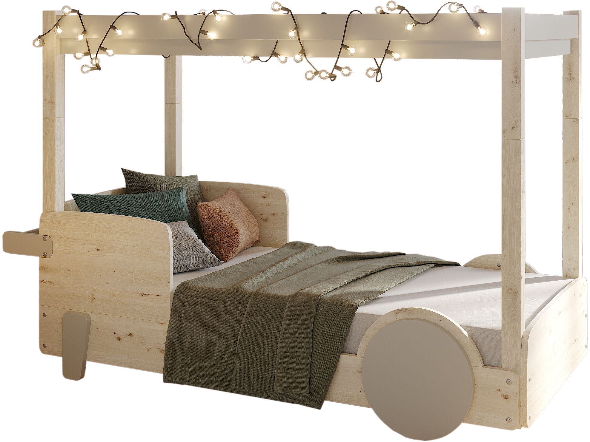Деревянная односпальная кровать с балдахином Mathy by Bols ARCH-00085571