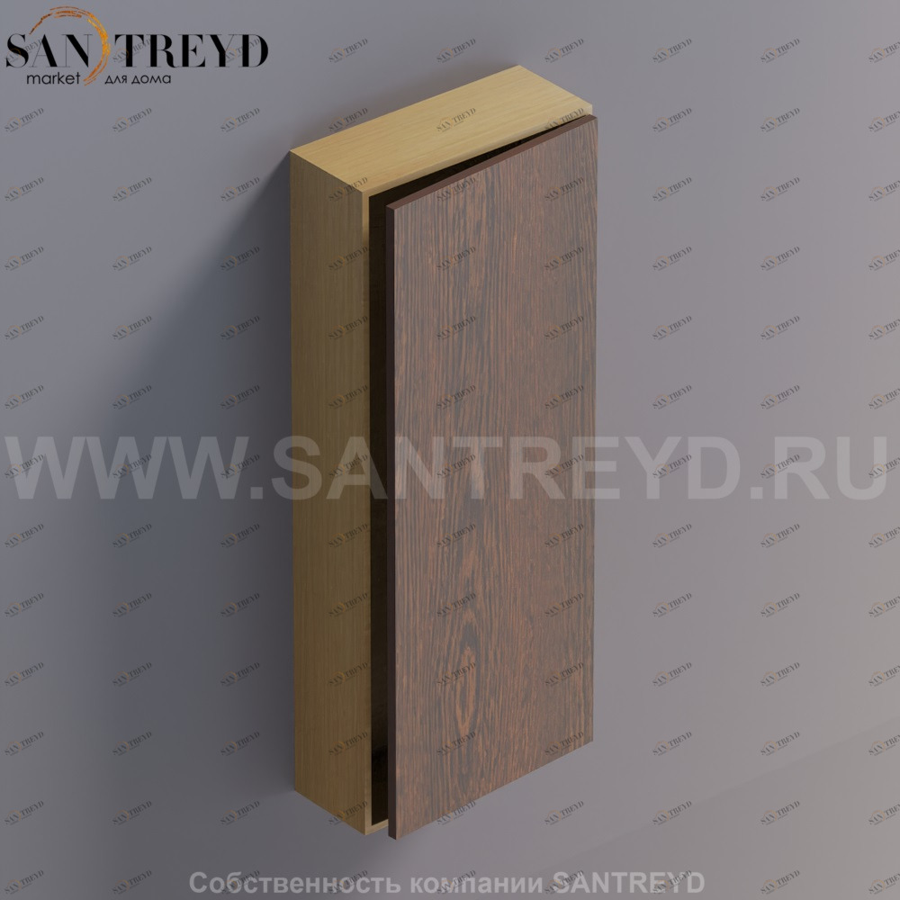 LIFT Модульный шкаф 100 см с правой дверью на доводчиках. Модули могут располагаться горизонтально и вертикально. Отделка: коричневый дуб и натуральный дуб. AMOB053RURTDX Agape