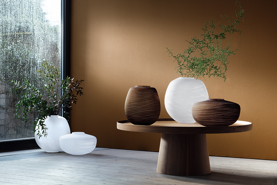 G1606-17-153 Ваза boulder 17,5 см белая LSA International  - Вид №1