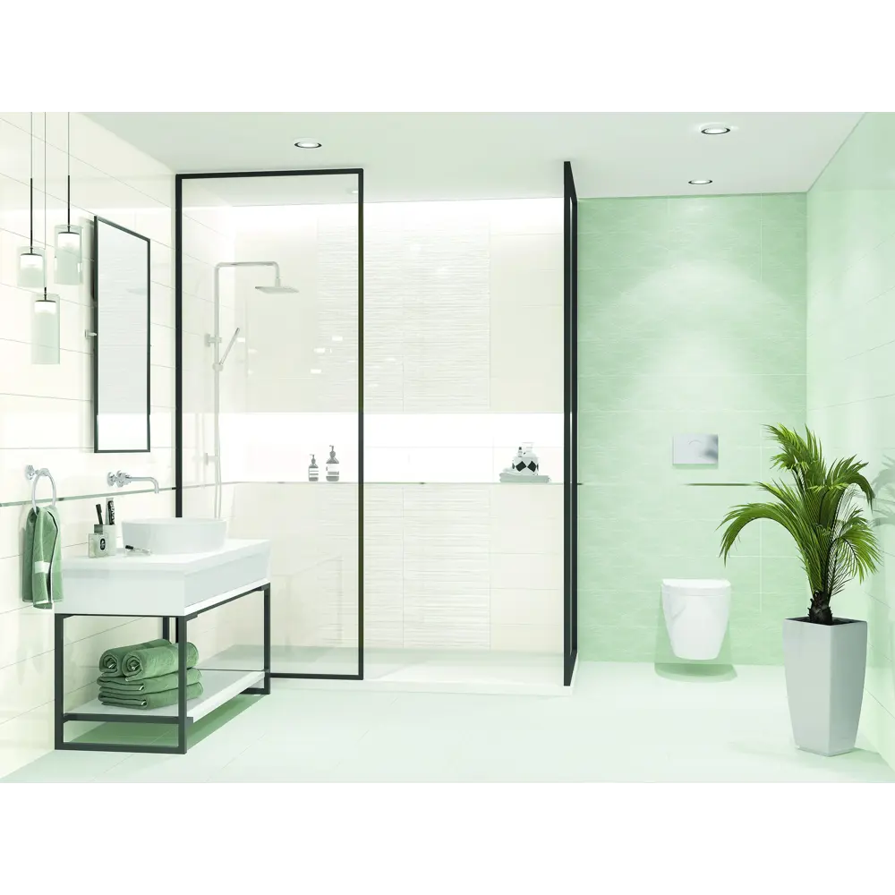 Плитка настенная Azori Lounge Mint 20.1x50.5 см 1.52 м² цвет ментоловый STLM-2140396 - Вид №1