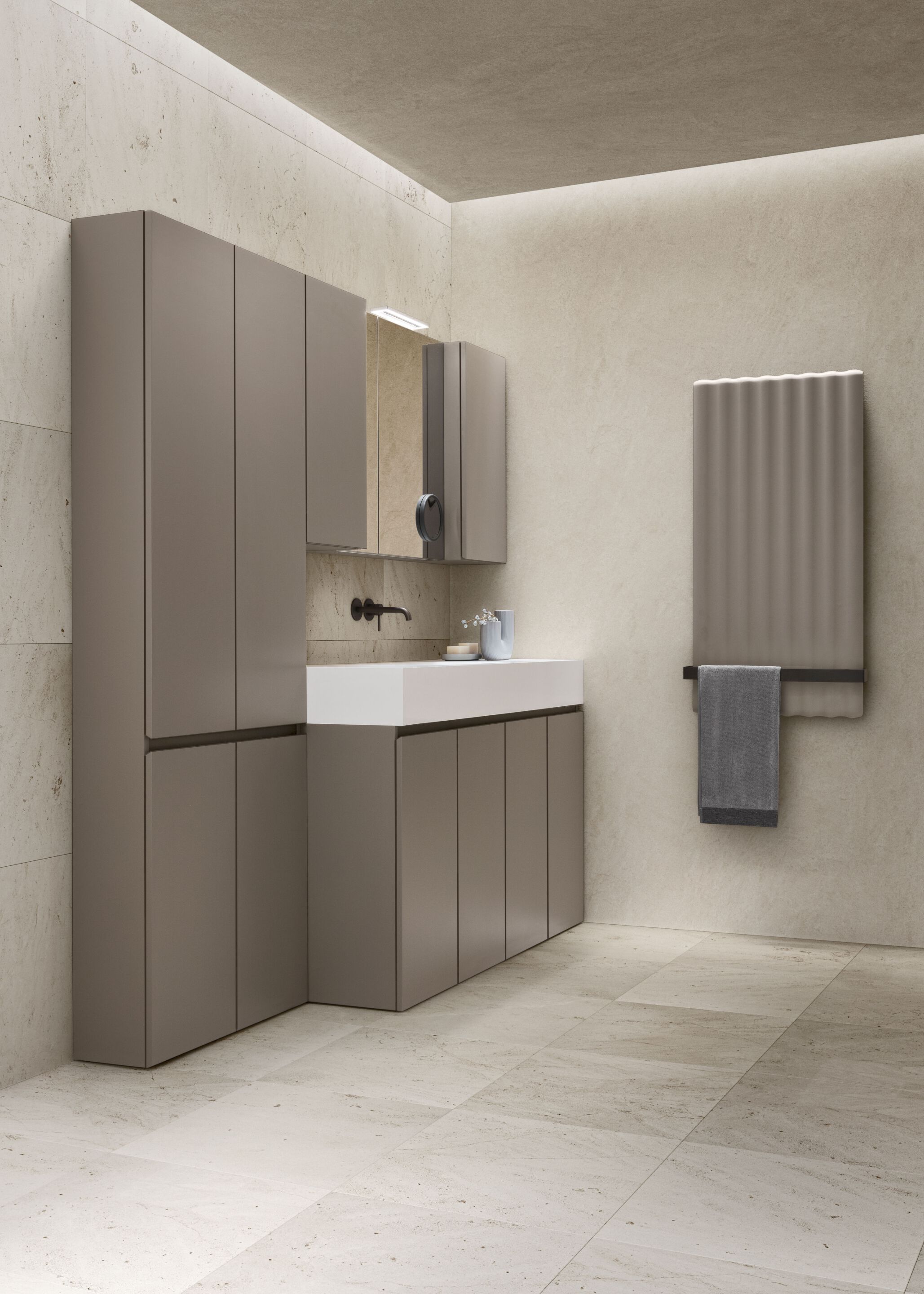 Матовый лакированный деревянный напольный умывальник ARBLU Dress System ARCH-00018732 - Вид №1