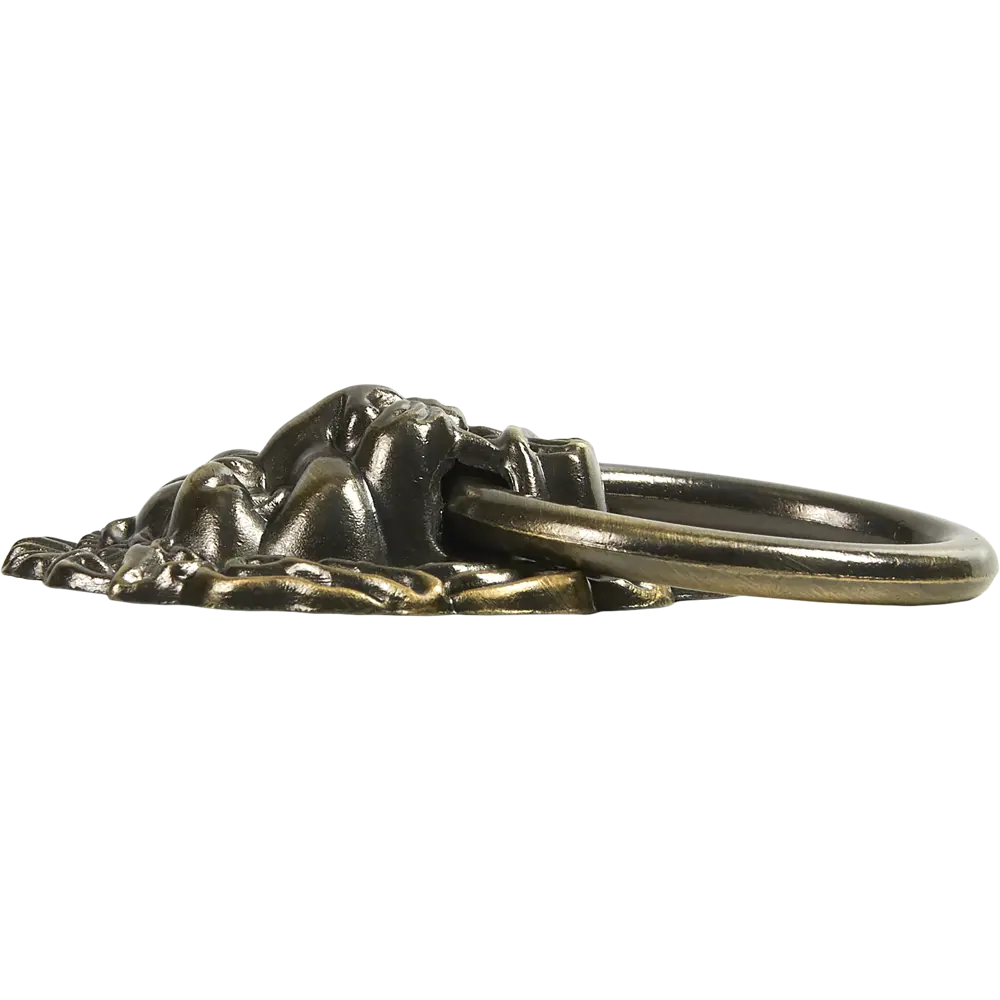 Мебельная ручка-кнопка Lion бронза 50 мм ЛЕВША STLM-2186622 - Вид №1