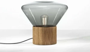 BROKIS Настольная светодиодная лампа из дерева и стекла Muffins
