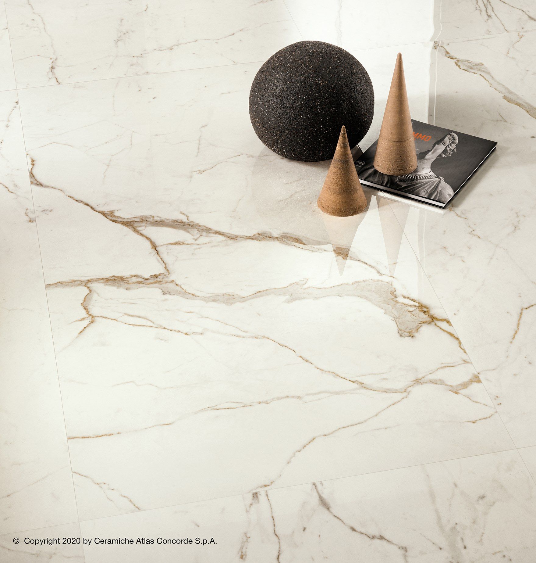 Пол из керамогранита с мраморным эффектом Atlas Concorde Marvel Shine ARCH-00045897 - Вид №13