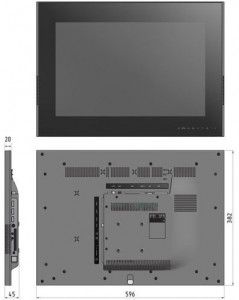 #22A12S-B Встраиваемый тв, ниша 38 см, 22", full hd, smart tv + подъемный механизм blum KITEQ