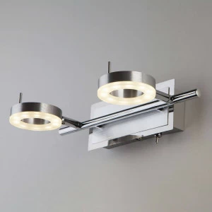 Спот настенный светодиодный на 2 лампы Wheel 20001/2 алюминий EUROSVET WHEEL 00-3926506 Серебро