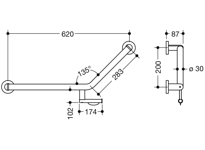900.22.33360 угловая ручка HEWI System 900 - Вид №4