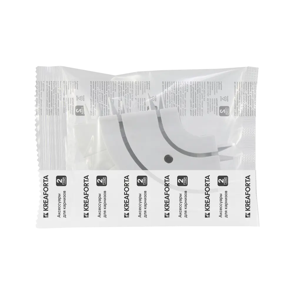 Соединитель для карниза внутренний двухрядный KREAFORTA пластик цвет белый 2 шт STLM-2177006 - Вид №1