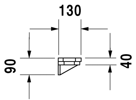 089255..00 Полочка 1930 Series #089255 550 мм Белый Alpin Duravit - Вид №2