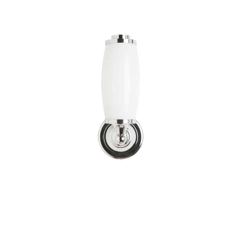 Burlington Круглый настенный светильник для ванной комнаты Burlington LED с хромированным основанием и абажуром из опалового стекла Хром BL13 